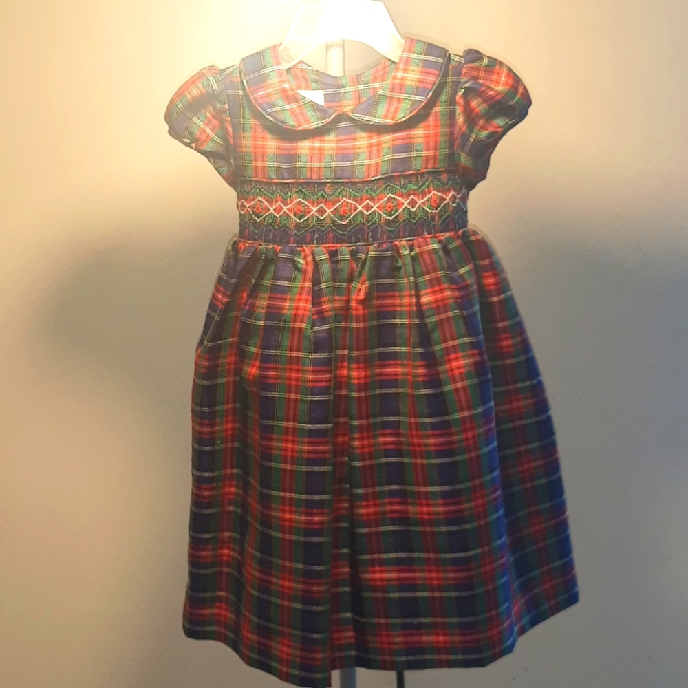 Girls Plaid Holiday Dress